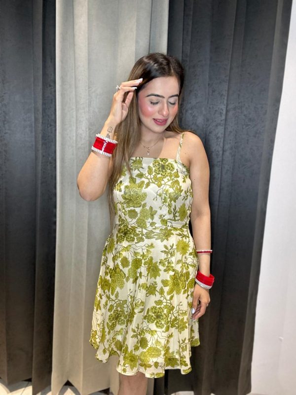 Printed Organza Dress