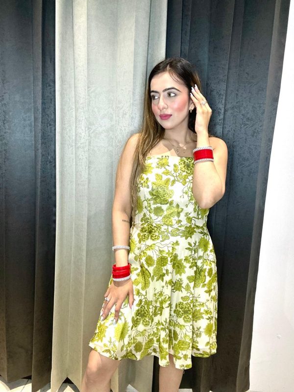 Printed Organza Dress