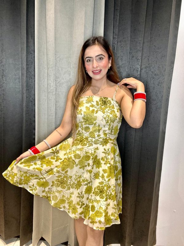 Printed Organza Dress