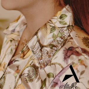 Tropical embroidery shirt