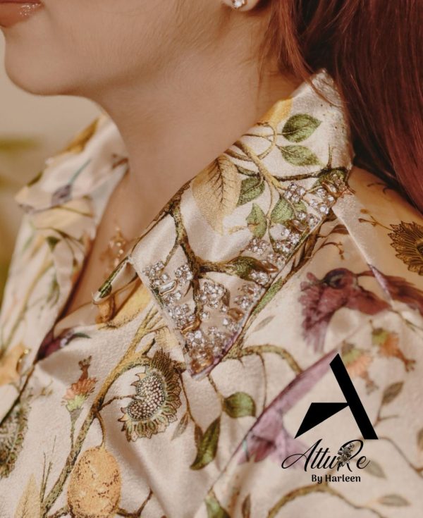 Tropical embroidery shirt