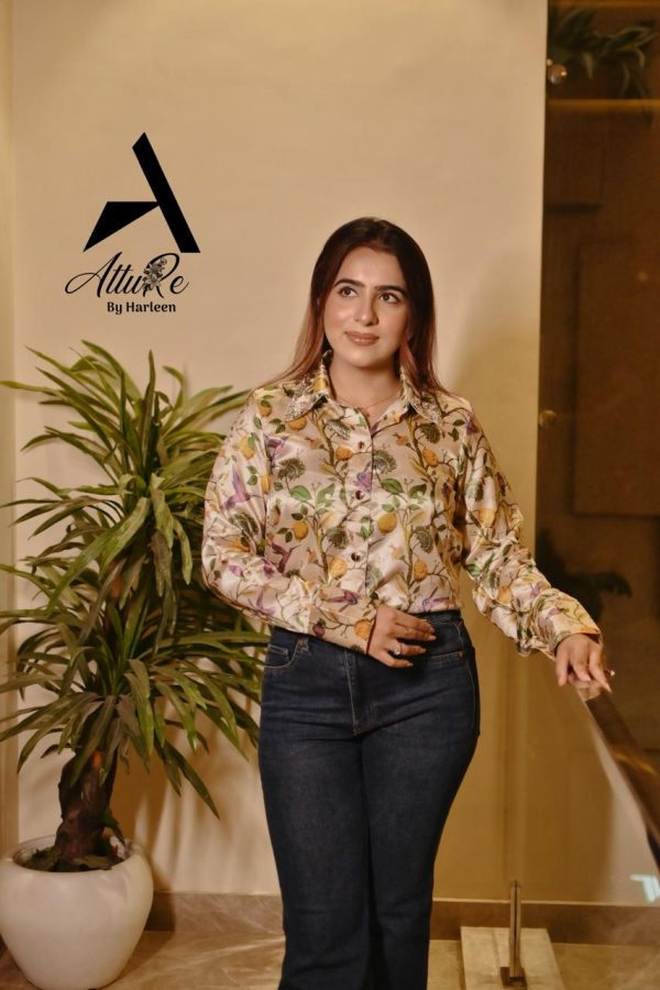 Tropical embroidery shirt