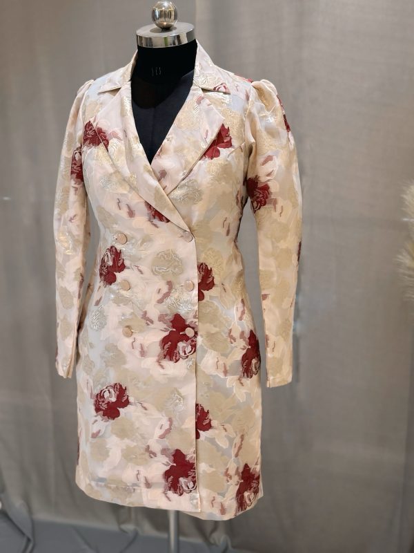 Crimson rose blazer dress