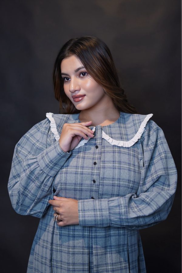Azure plaid dress