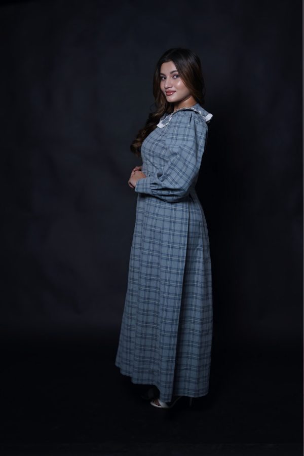 Azure plaid dress