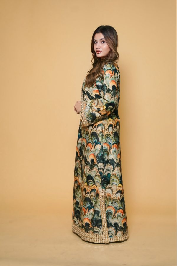 Emerald glow kaftan