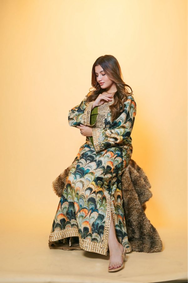Emerald glow kaftan