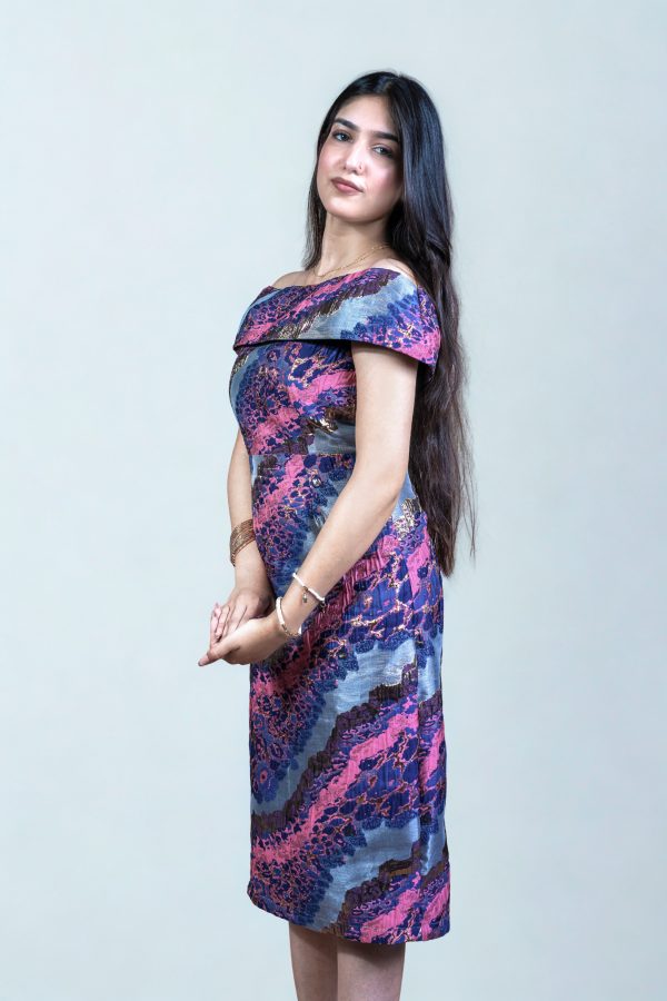 Orchid marble dress