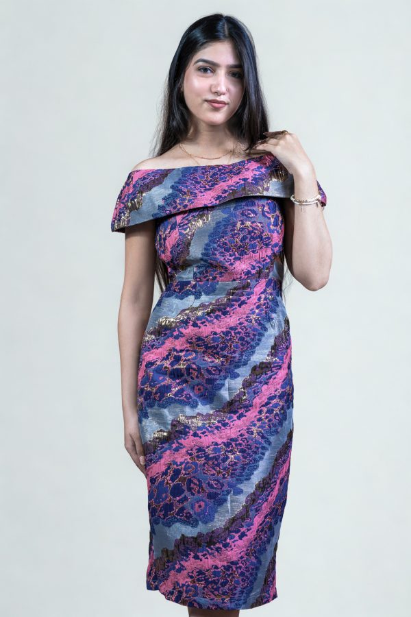 Orchid marble dress