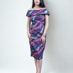 Orchid marble dress