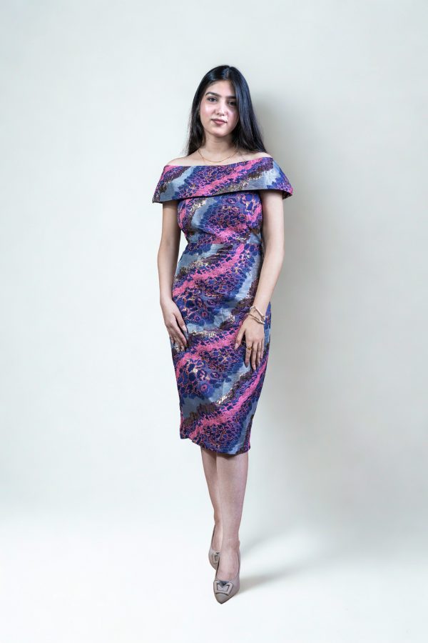 Orchid marble dress