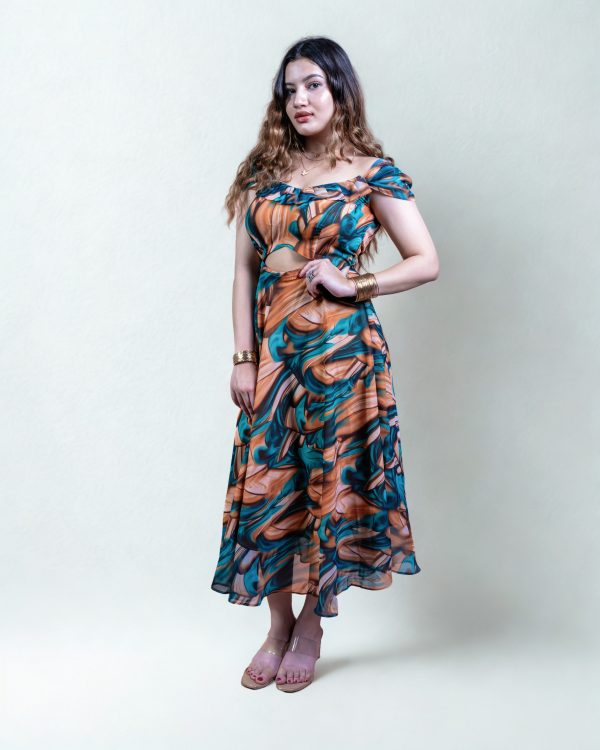 Molten marble dress