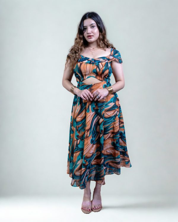 Molten marble dress