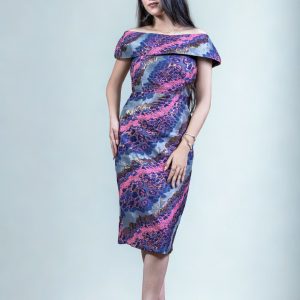 Orchid marble dress