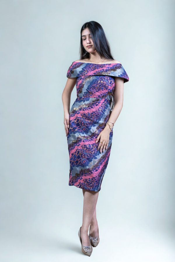Orchid marble dress