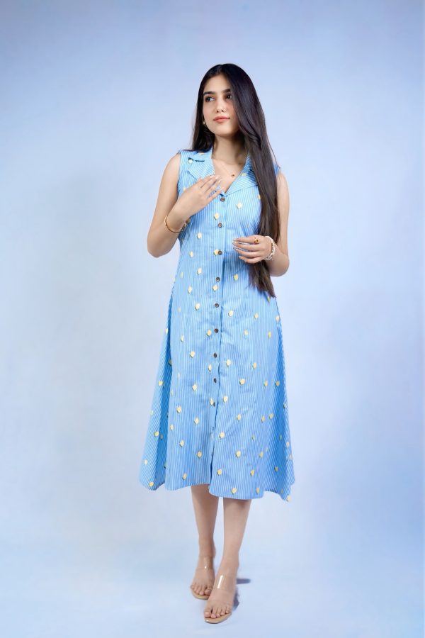 Lemon drop stripe dress