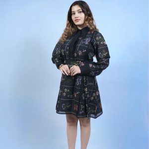 Noir garden dress