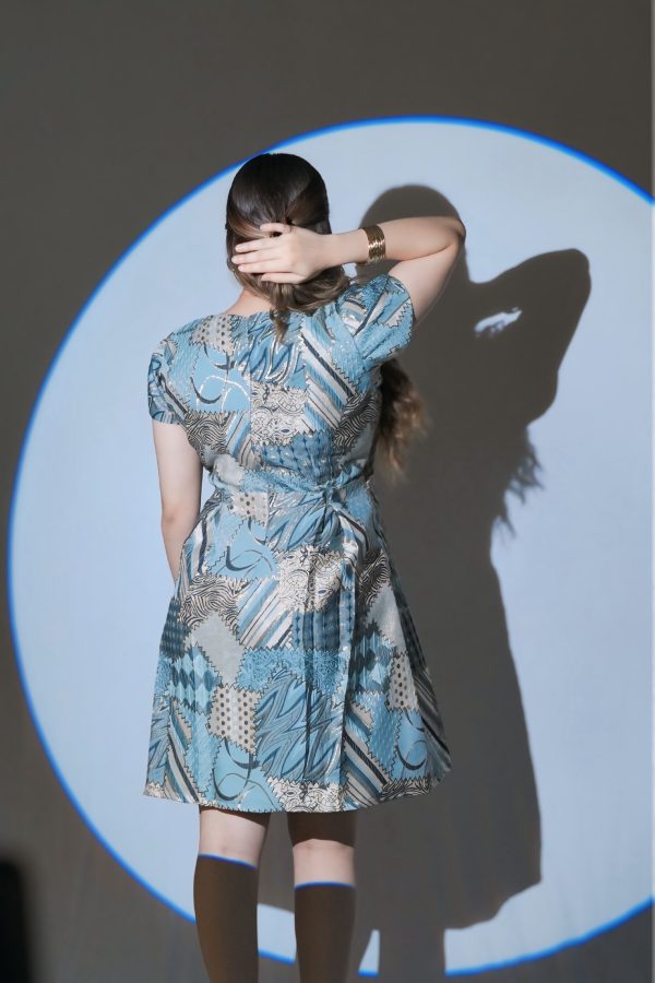 Blue mosaic dress