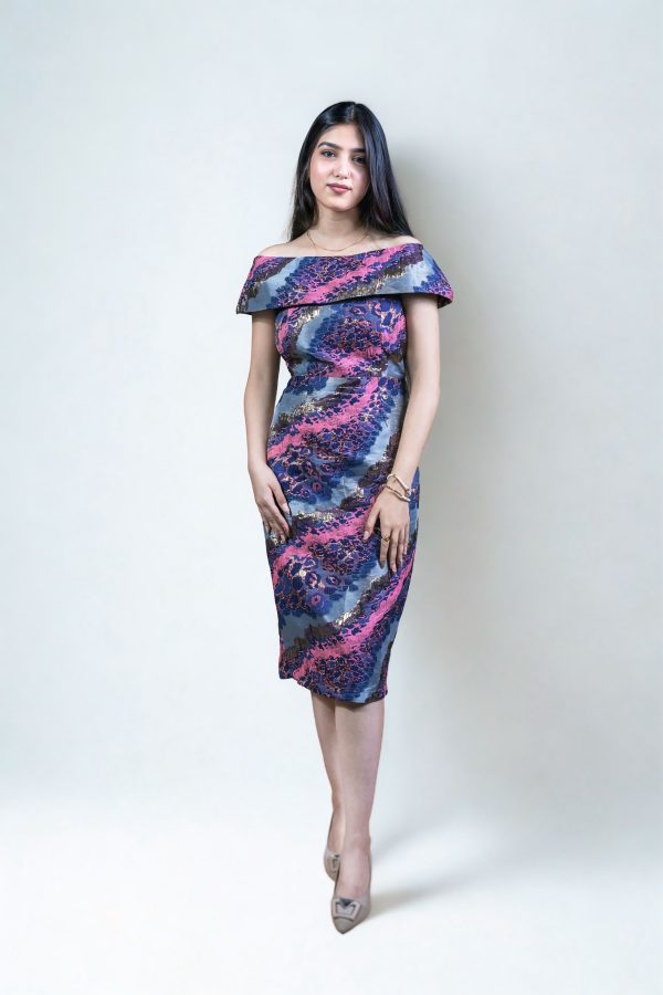 Orchid marble dress