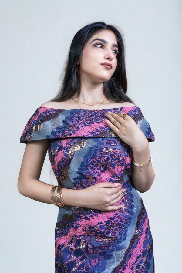 Orchid marble dress
