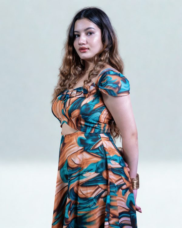 Molten marble dress