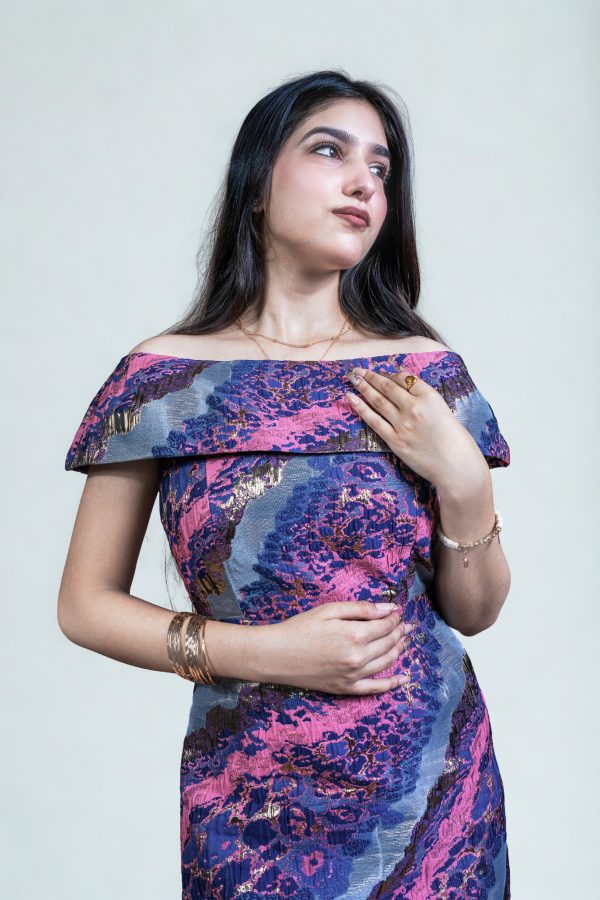 Orchid marble dress