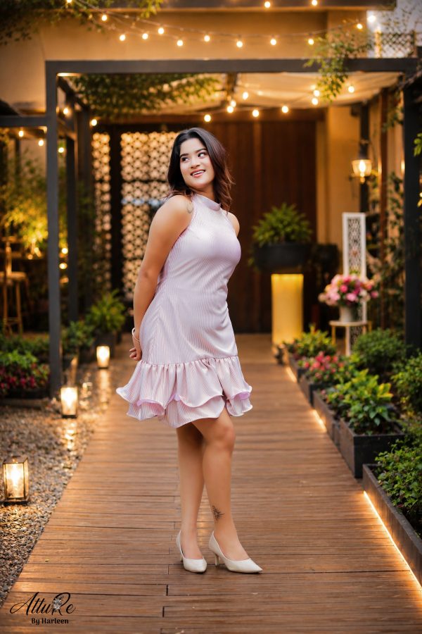 Blush Cascade dress
